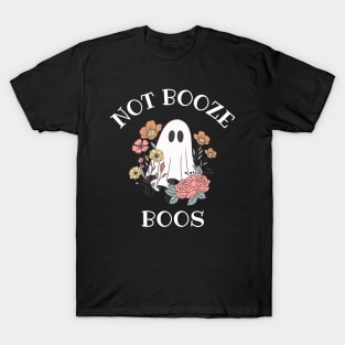 Vintage Not Booze Boos, Funny Halloween Cute Retro T-Shirt